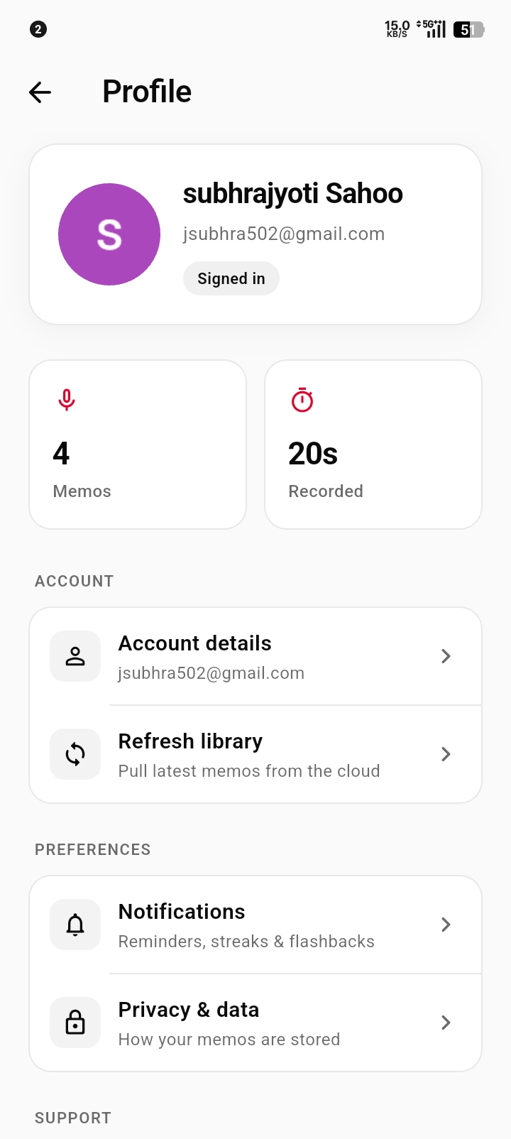 Murmur app memos feed showing circular voice memo cards
